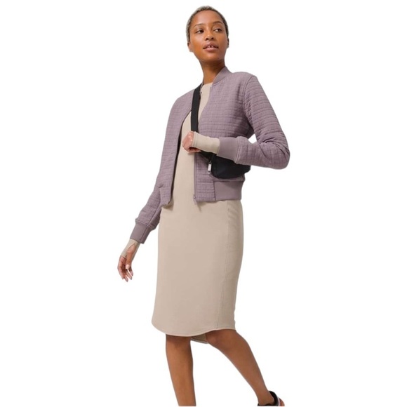 Lululemon Serene Travels Bomber Jacket Sz 6 Purple / Gray - Picture 3 of 14